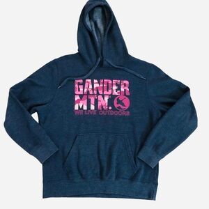 Gander Mountain Womens Hoodie Sweatshirt We Live Outdoors Blue Size Medium